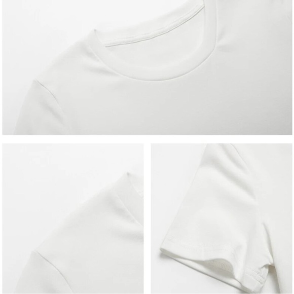 I Love ❤️ DILFS Sexy White Crop Top Size Large NWOT - Picture 2 of 3